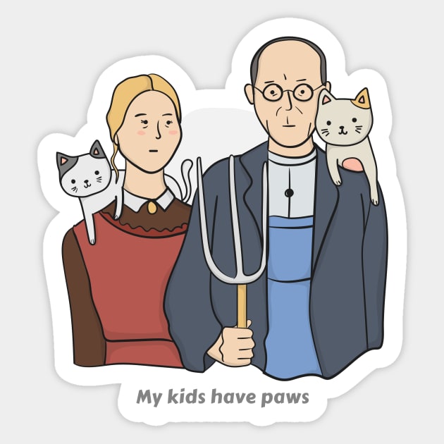 MY KIDS HAVE PAWS Sticker by ScritchDesigns